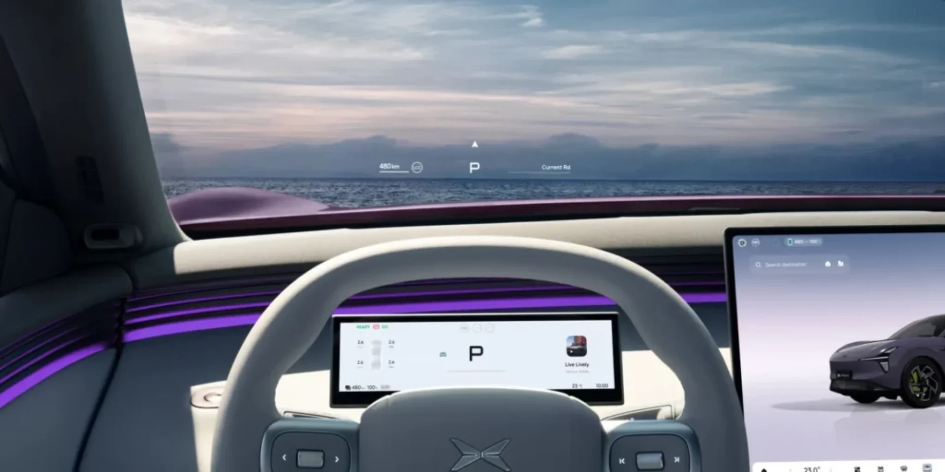 Head-up Display: Essential information, directly on the windshield.